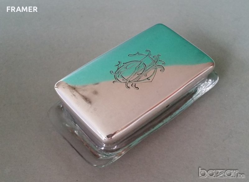 Империя Австрия 19 век Сребърна кутийка за клечки за зъби, снимка 1