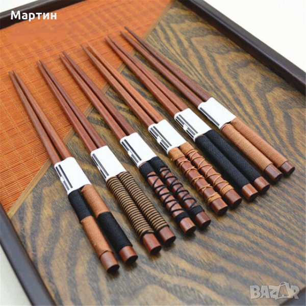 Японски пръчки пръчици за хранене 6 комплекта прибори луксозни, снимка 1