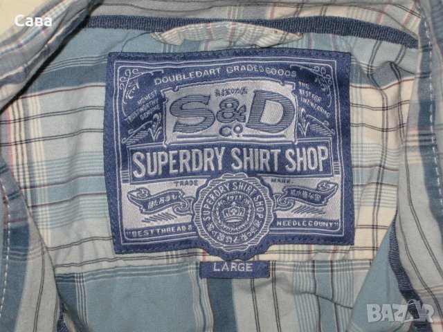Риза SUPERDRY    мъжка,Л, снимка 1 - Ризи - 21681692