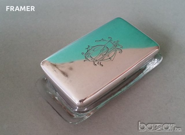 Империя Австрия 19 век Сребърна кутийка за клечки за зъби, снимка 1