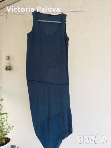 Красива тънка трикотажна асиметрична рокля SISLEY, снимка 1 - Рокли - 25363341