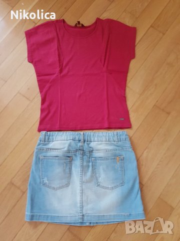 Детска дънкова пола Zara,къс панталон "7 for Mankind",блуза "7 for Mankind", суичър,14 г.момиче, снимка 5 - Детски комплекти - 25032738