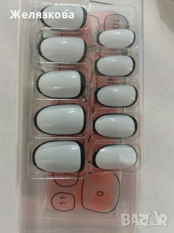 Къси изкуствени нокти maybelline nails в черно и бяло, снимка 2 - Продукти за маникюр - 24869265