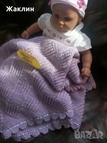 Бебешка пелена "С дъх на виолетки" - за новородени бебета, снимка 3 - Други - 23176809