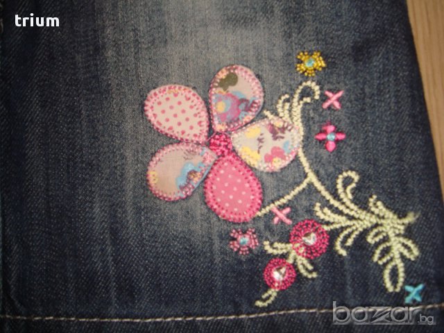 Дънкова пола Funky diva с красиви апликации, 98-104см., 3-4г., снимка 5 - Детски рокли и поли - 15334188