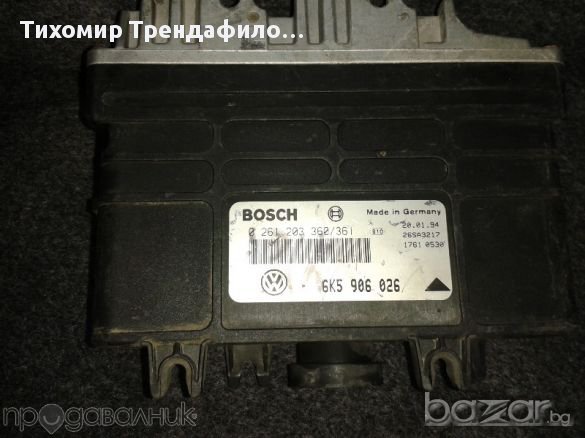 SEAT IBIZA CORDOBA 1.4L 1993-95 ECU BOSCH 0261203360/1 0 261 203 360/1 6K5 906 026 компютър сеат, снимка 2 - Части - 11704964