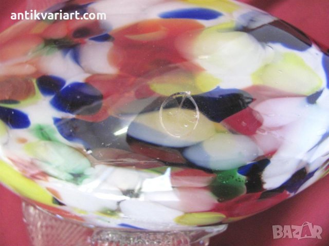 Стара Цветно Стъкло Фигура Риба, снимка 3 - Антикварни и старинни предмети - 25706942