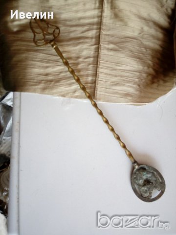 стара бронзова вилица за декорация, снимка 4 - Антикварни и старинни предмети - 21442775