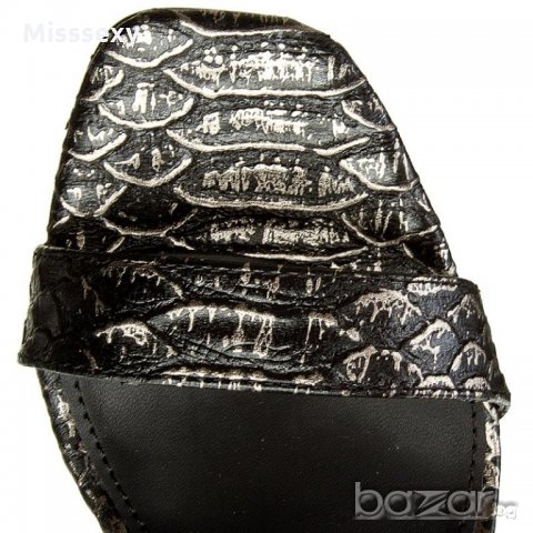 ПРОМО 🍊 CALVIN KLEIN 🍊 Дамски сандали ест. кожа BLACK&SILVER № 38 & 39 нови, снимка 6 - Сандали - 21379558