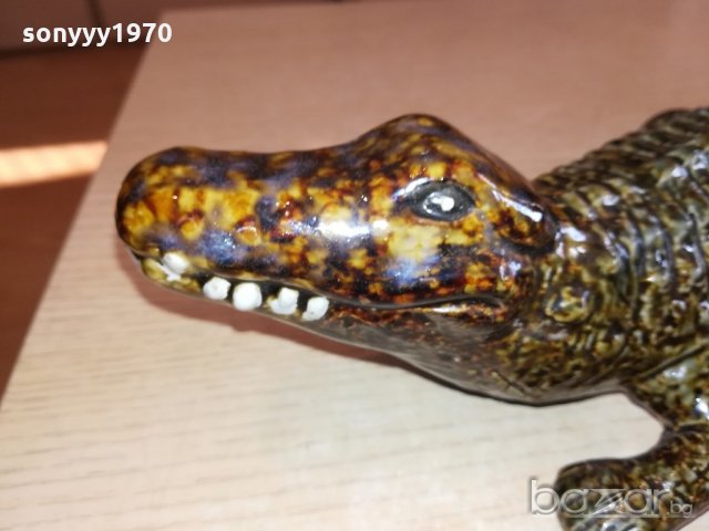 крокодил-керамика-порцелан-36х12х9см, снимка 4 - Колекции - 20634702