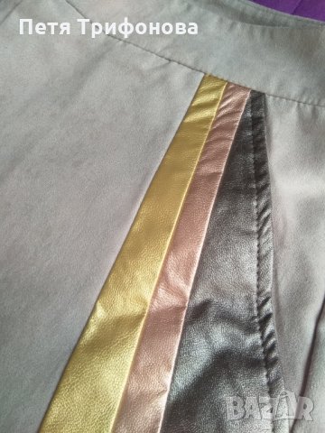 НАЛИЧНИ Сиви къси велурени панталонки размер С от Англия, снимка 4 - Панталони - 23226527