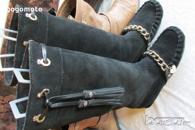 АРИСТОКРАТИЧНИ дамски ботуши, ОГРАНИЧЕНА СЕРИЯ, LIMITED EDITION Juicy Couture Gold original, 38 - 39, снимка 15 - Дамски ботуши - 20294530