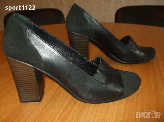 N37,5 Мегияс естествена кожа дамски обувки, снимка 2 - Дамски обувки на ток - 25093593