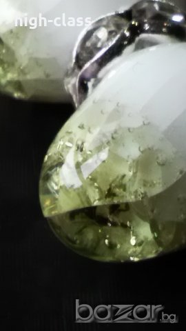 Разпродажба Ръчно правена гривна Индия порцелан и кристали, снимка 3 - Гривни - 19097907