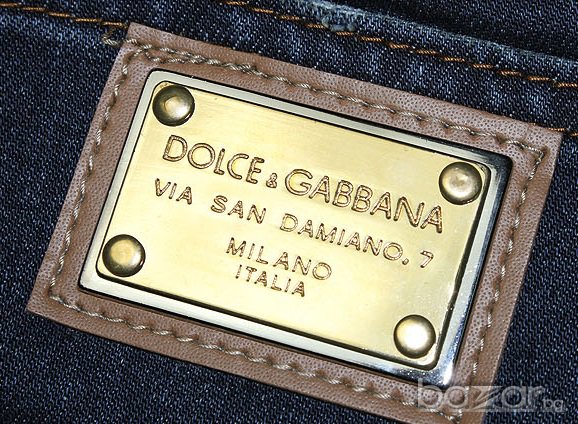 D&G Dolce and Gabbana Destroyed Indigo Zipped Pocket Large Plate Мъжки Дънки size 50 (34), снимка 7 - Дънки - 6839068