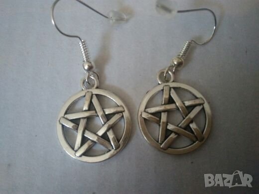 Енергийни обеци с пентаграм за защита