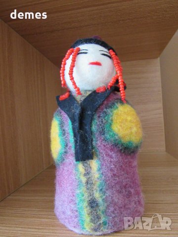  Автентична сувенирна кукла от филц-Монголия