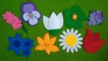 Пролетни цветя от филц, снимка 1 - Други - 20933349