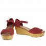 ПРОМО 🍊 TOMS 🍊 Дамски велурени сандали с платформа RED SUEDE PLATFORM 36 и 37 нови с кутия, снимка 4