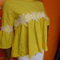 РАЗПРОДАЖБА  дамска блуза жълто, снимка 2 - Ризи - 17915585