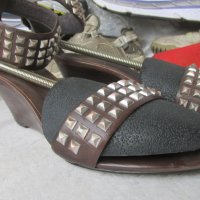 НОВИ шик дамски сандали , летни обувки N - 37 - 38 ASH® original, 3x 100% естествена кожа, снимка 6 - Сандали - 26124464
