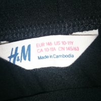 Черен памучен гащеризон H&M размер 146см, снимка 4 - Детски панталони и дънки - 22599270