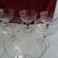 кристални чаши за вино  шампанско мелби кремове, снимка 8 - Сервизи - 20115696
