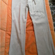 панталон, екрю с кожени връзки, снимка 2 - Панталони - 11101234