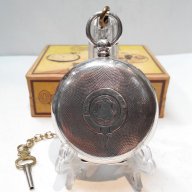 Сребърен джобен часовник OMEGA с ключ ОМЕГА 1895, снимка 11 - Джобни - 18213491