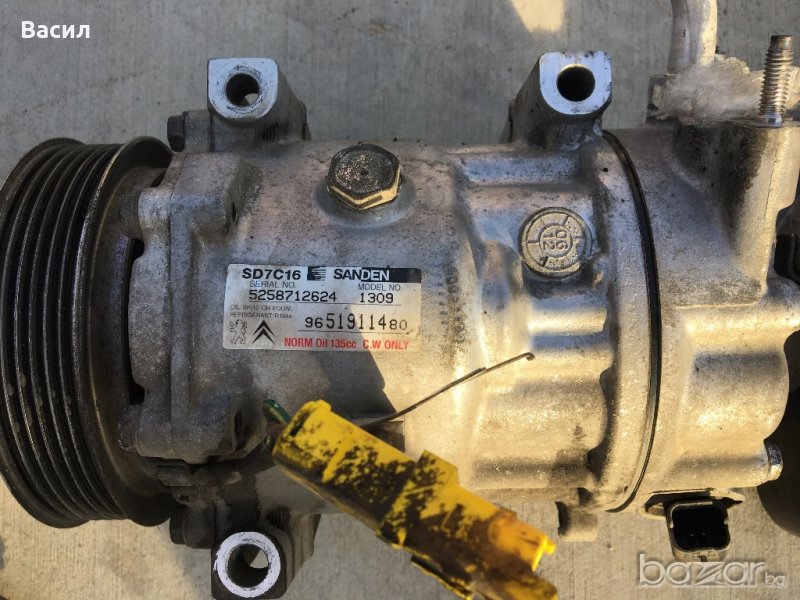 Компресор климатик Sanden SD7C16 за Peugeot 307 Citroen C4 Citroen C4 Picasso 1.6 HDI 1.6HDI, снимка 1