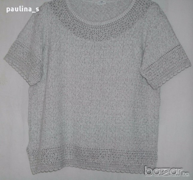 Плетена памучна блузка тип туника / голям размер , снимка 1