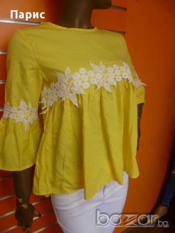 РАЗПРОДАЖБА  дамска блуза жълто, снимка 2 - Ризи - 17915585