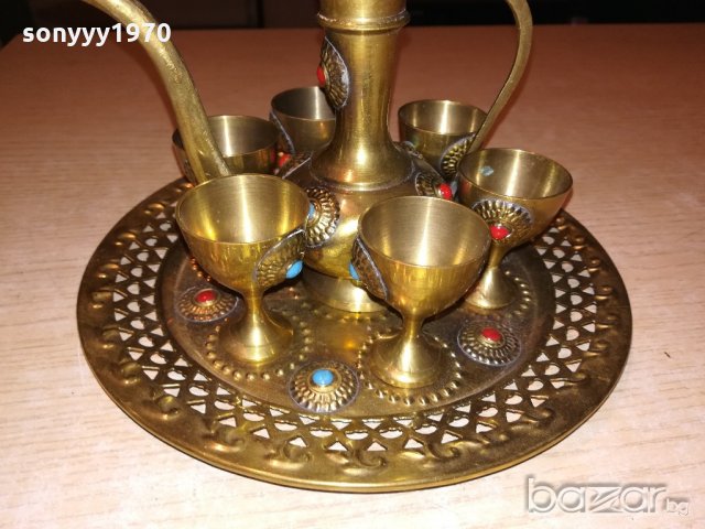 ПОРЪЧАН-ретро колекция-чаиник+чаши+поднос-внос швеицария, снимка 4 - Колекции - 20288748