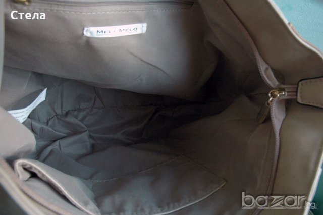 Meli Melo Дамска чанта - нова, беж, с етикет , снимка 6 - Чанти - 19839320