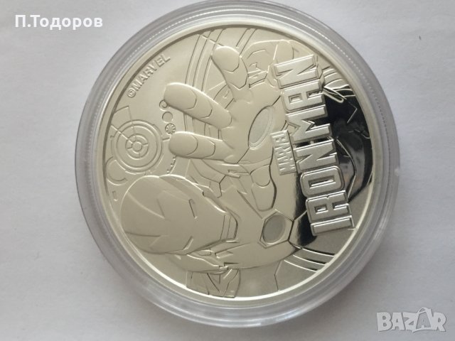 1 oz Сребро Марвел - ЖЕЛЕЗНИЯ ЧОВЕК - 2018, снимка 3 - Нумизматика и бонистика - 24917656