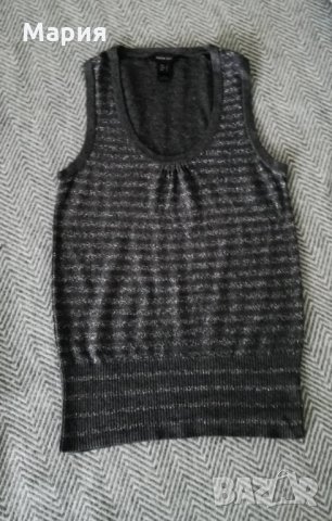 Mango топ в сребристо размер S, снимка 2 - Корсети, бюстиета, топове - 23805619