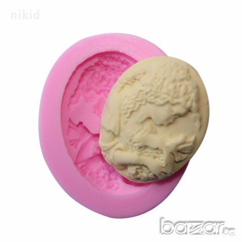 жена с гълъб овал силиконов молд форма за украса декор торта фондан шоколад и др., снимка 3 - Форми - 15046102
