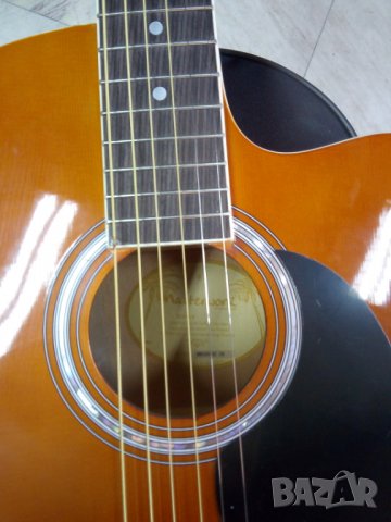 Акустична китара MASTERWORK  натурална с калъф, снимка 3 - Китари - 23832120