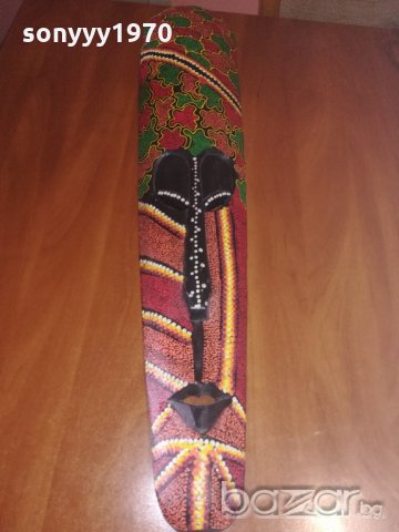 дървена маска-голяма и цветна-внос швеицария 80х17х7см, снимка 15 - Колекции - 21013914