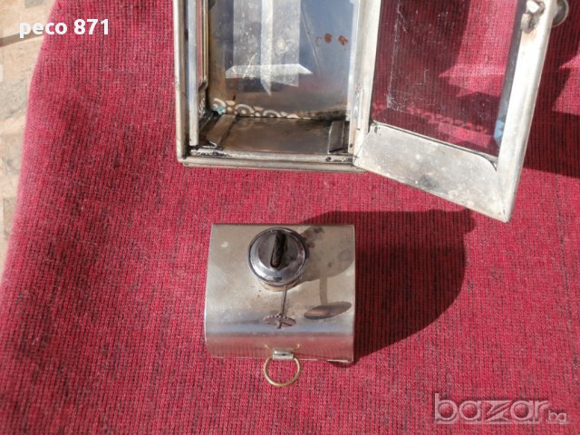 Рядък стар ветроупорен фенер, снимка 11 - Антикварни и старинни предмети - 17246054