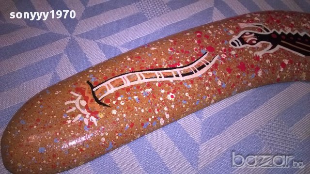 Throuwing boomerang hand crafted in australia-35/5см-внос швеицария, снимка 16 - Антикварни и старинни предмети - 15649362
