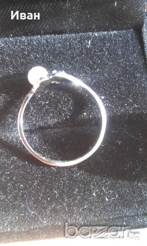 Пръстен бяло злато 14кт, снимка 5 - Пръстени - 19489313