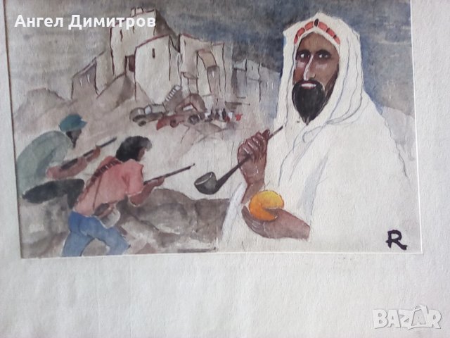 Картина акварел Георги Репнински , снимка 2 - Картини - 25441807