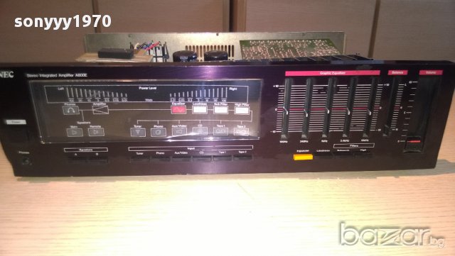 nec a800e stereo amplifier-400watts-made in japan-внос швеицария, снимка 3 - Ресийвъри, усилватели, смесителни пултове - 11453872