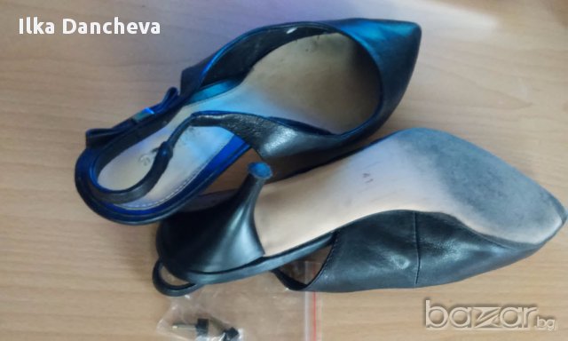 Дамски черни обувки от естествена кожа, снимка 3 - Дамски обувки на ток - 17914922