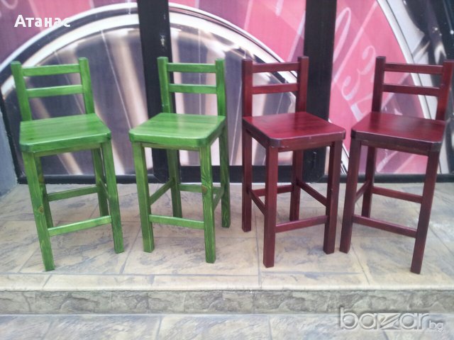 Бар столове с облегалка, снимка 2 - Столове - 14758258