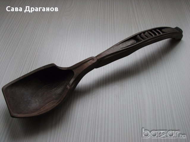 дървена лъжица, снимка 2 - Прибори за хранене, готвене и сервиране - 17012702