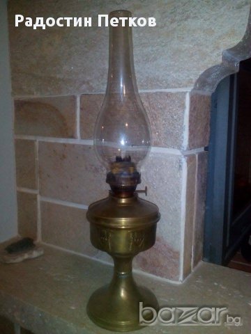 газена лампа бронз, снимка 1 - Настолни лампи - 12112981