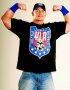 WWE! Мъжки кеч тениски на Джон Сина / John Cena HUSTLE RESPECT! Поръчай модел с твоя снимка!, снимка 1