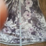 дамска рокля памук сива цветя, снимка 1 - Рокли - 15688384